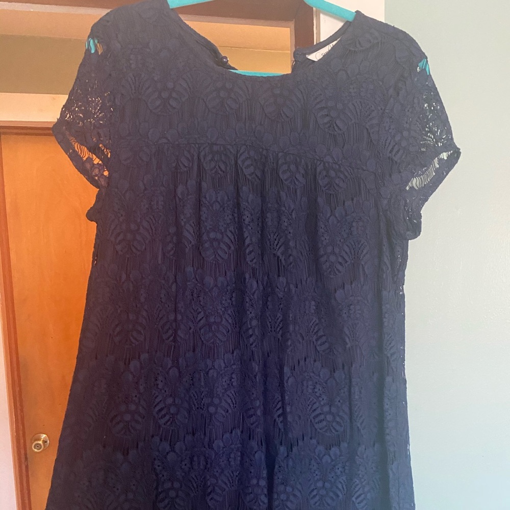 Navy Lace Dress Sz XL